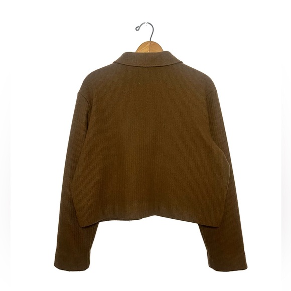 Oak + Fort | Brown Cropped Jacket - Picture 2 of 4